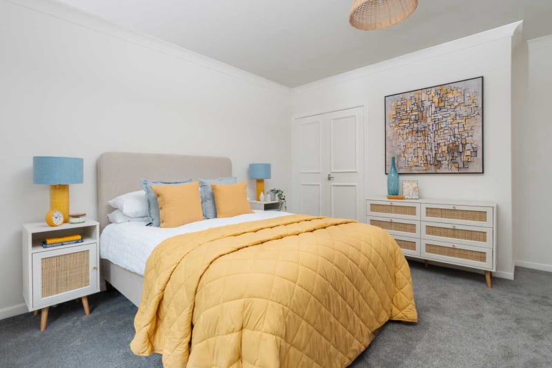 Furniture rental for bedrooms with styling service