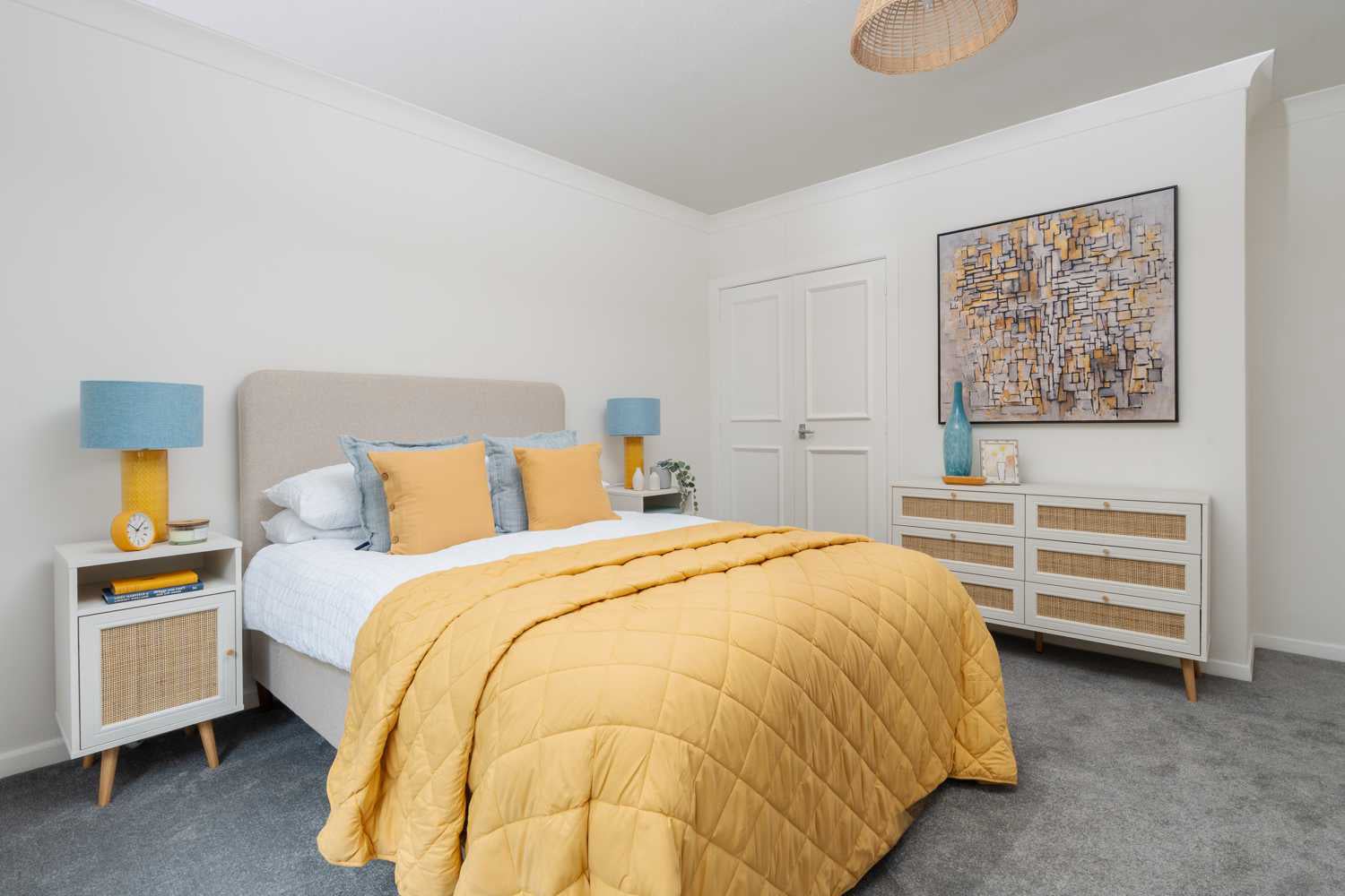 Furniture rental for bedrooms with styling service
