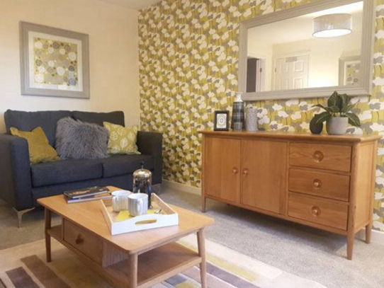 zesty yellow and grey lounge